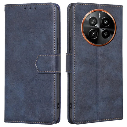 For Realme GT5 Pro 5G Cell Phone Cases Cowhide Texture RFID Blocking Wallet Cover