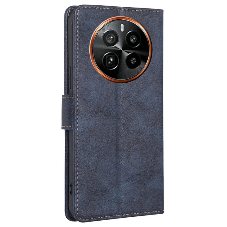 For Realme GT5 Pro 5G Cell Phone Cases Cowhide Texture RFID Blocking Wallet Cover