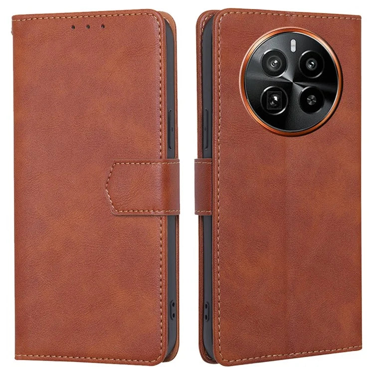 For Realme GT5 Pro 5G Cell Phone Cases Cowhide Texture RFID Blocking Wallet Cover