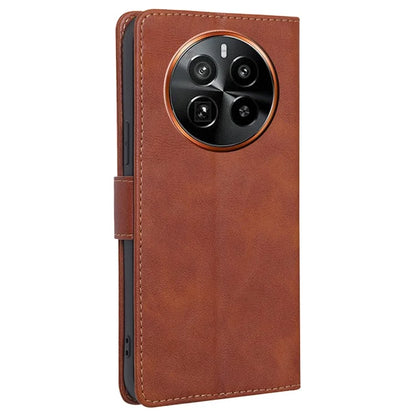 For Realme GT5 Pro 5G Cell Phone Cases Cowhide Texture RFID Blocking Wallet Cover