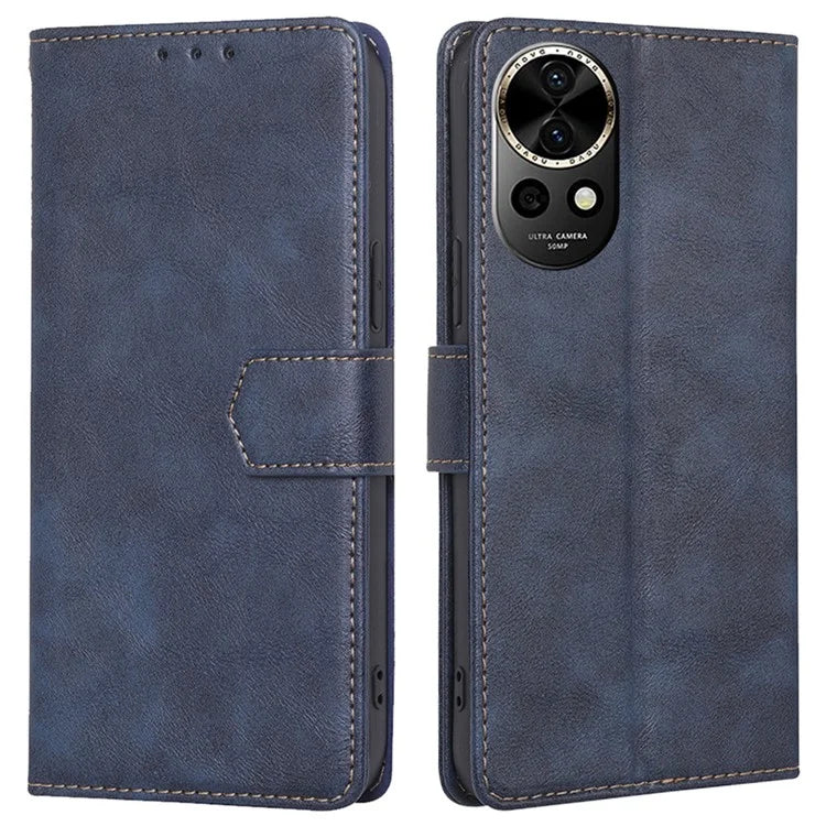 For Huawei nova 12 5G Case PU Leather RFID Blocking Card Slots Stand Phone Cover