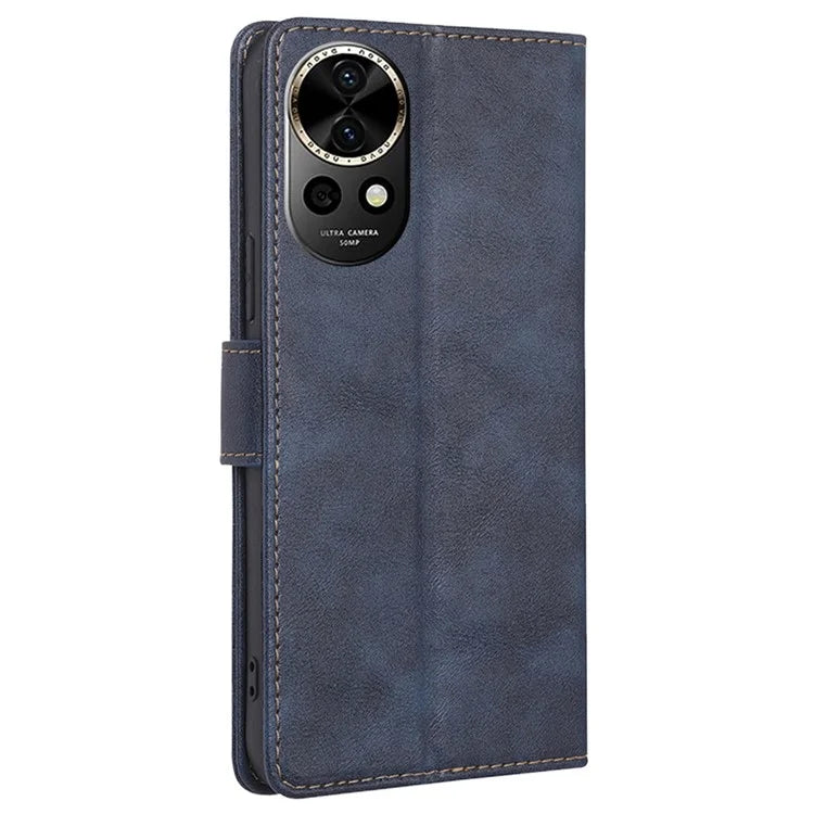 For Huawei nova 12 5G Case PU Leather RFID Blocking Card Slots Stand Phone Cover