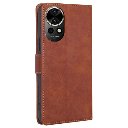 For Huawei nova 12 5G Case PU Leather RFID Blocking Card Slots Stand Phone Cover