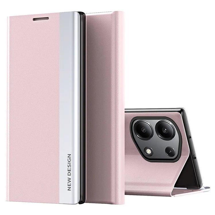 For Xiaomi Redmi Note 13 Pro 4G / Poco M6 Pro 4G Case Stand Scratchproof Leather Phone Cover