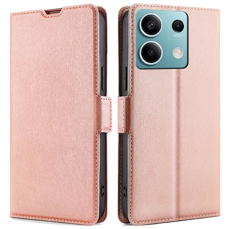 For Xiaomi Redmi Note 13 4G Protective Case PU Leather + TPU Shockproof Phone Cover