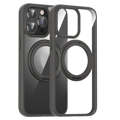 For iPhone 15 Pro Max Case PC+TPU Kickstand Phone Back Cover Compatible with MagSafe