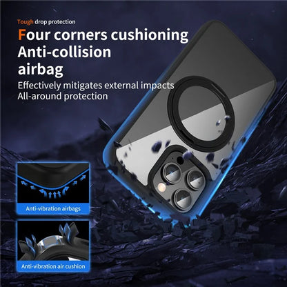 For iPhone 13 Pro PC+TPU Phone Cover Compatible with MagSafe Kickstand Back Case