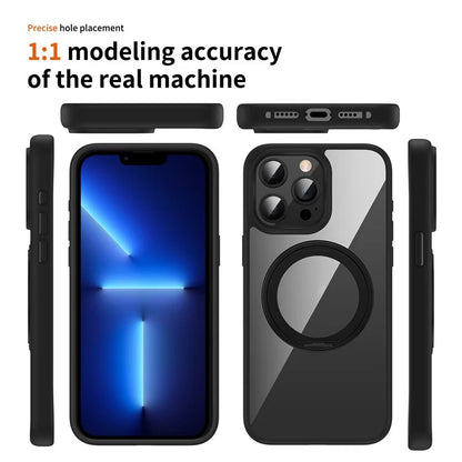 For iPhone 13 Pro PC+TPU Phone Cover Compatible with MagSafe Kickstand Back Case