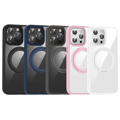 For iPhone 13 Pro PC+TPU Phone Cover Compatible with MagSafe Kickstand Back Case