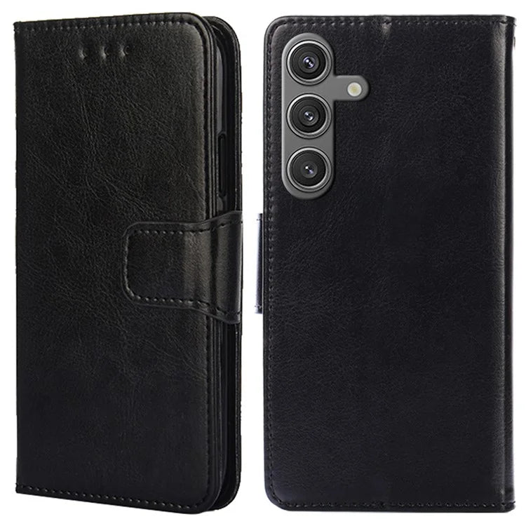 For Samsung Galaxy S24 Case PU Leather Shockproof Phone Cover with Wallet