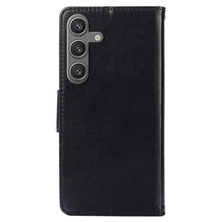 For Samsung Galaxy S24 Case PU Leather Shockproof Phone Cover with Wallet
