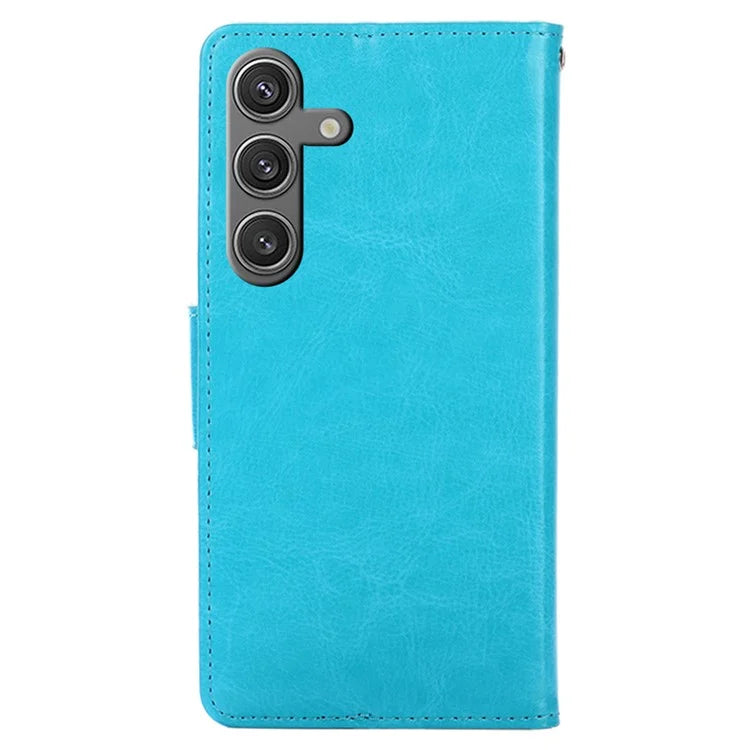 For Samsung Galaxy S24 Case PU Leather Shockproof Phone Cover with Wallet