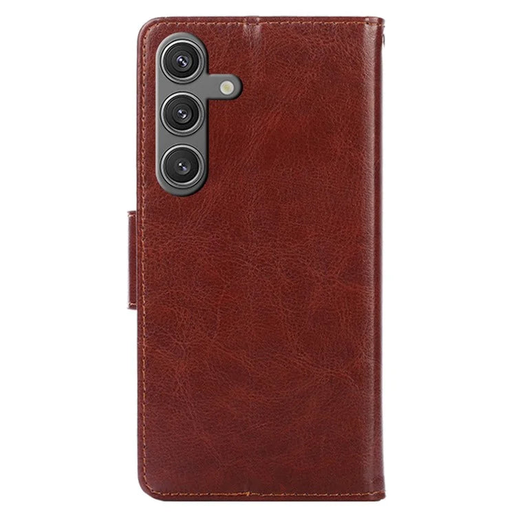 For Samsung Galaxy S24 Case PU Leather Shockproof Phone Cover with Wallet