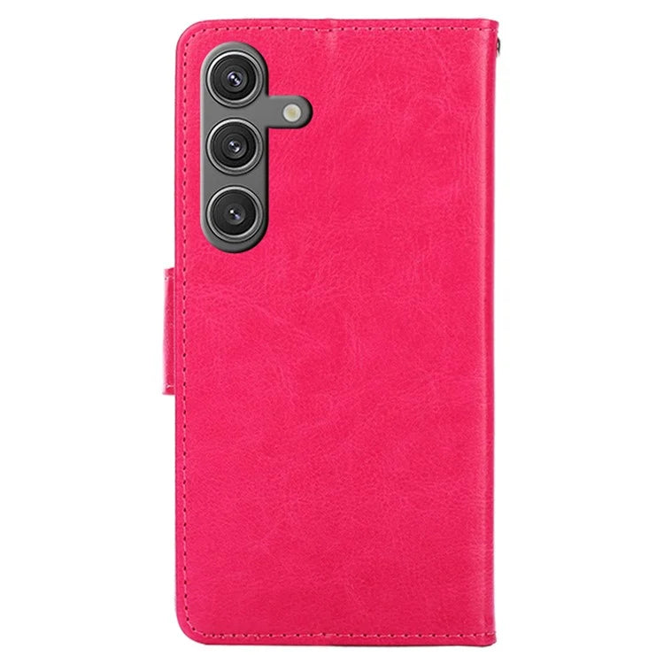 For Samsung Galaxy S24 Case PU Leather Shockproof Phone Cover with Wallet