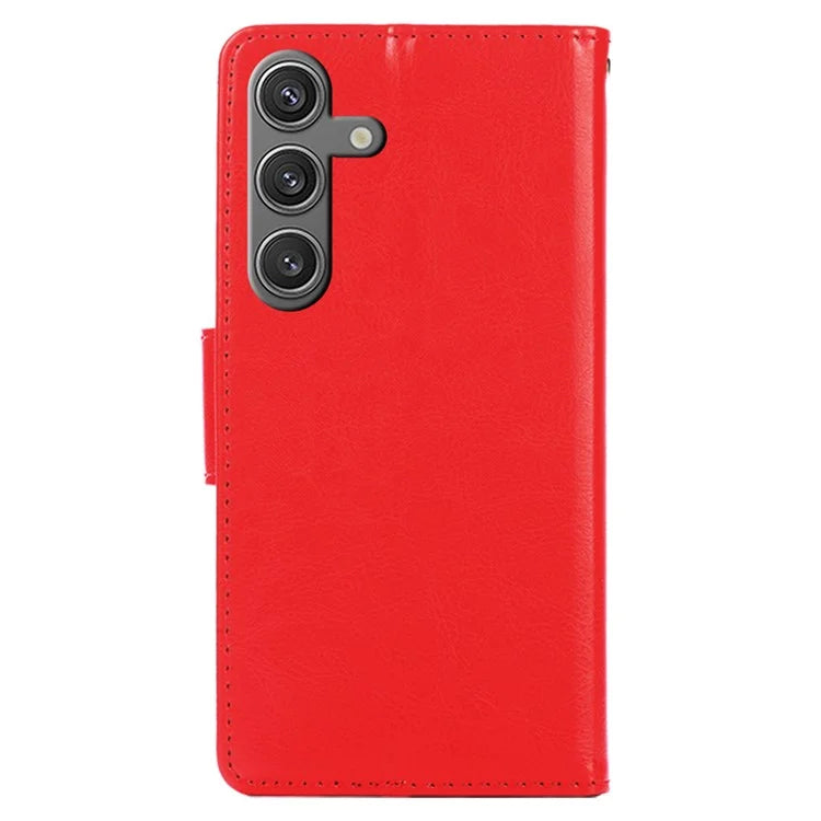 For Samsung Galaxy S24 Case PU Leather Shockproof Phone Cover with Wallet