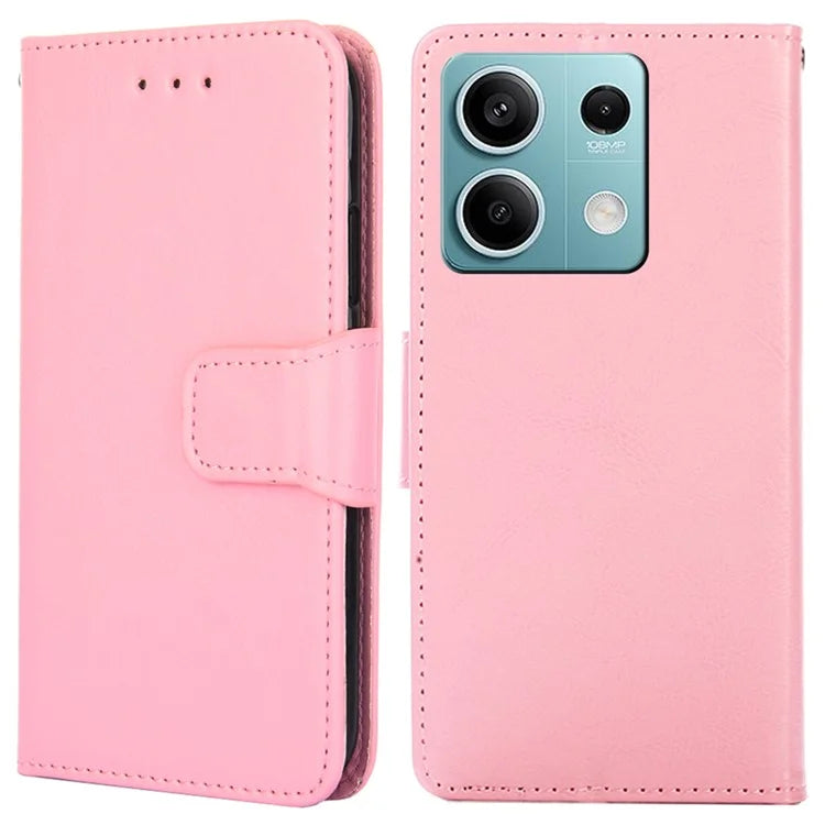 For Xiaomi Redmi Note 13 4G Case Wallet PU Leather TPU Shockproof Shell Phone Cover