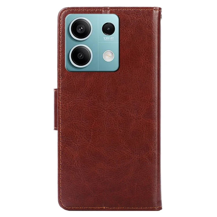 For Xiaomi Redmi Note 13 4G Case Wallet PU Leather TPU Shockproof Shell Phone Cover
