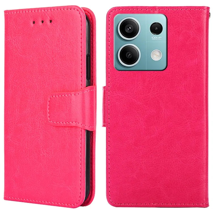For Xiaomi Redmi Note 13 4G Case Wallet PU Leather TPU Shockproof Shell Phone Cover