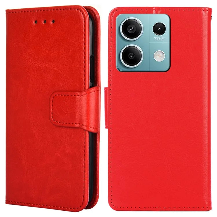 For Xiaomi Redmi Note 13 4G Case Wallet PU Leather TPU Shockproof Shell Phone Cover