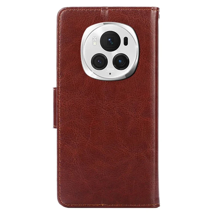 For Honor Magic6 Pro 5G Case Shockproof Leather Phone Cover with Card Slots Wallet