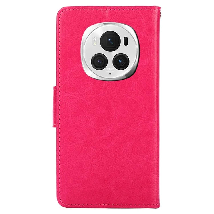 For Honor Magic6 Pro 5G Case Shockproof Leather Phone Cover with Card Slots Wallet