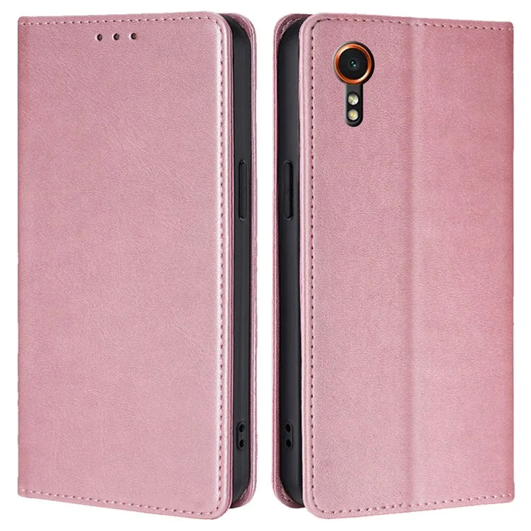 For Samsung Galaxy Xcover7 Case Stand Wallet Leather Phone Cover with Magnetic Closure