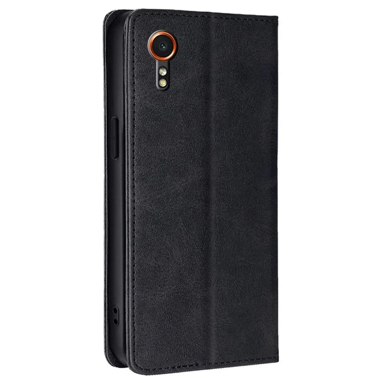 For Samsung Galaxy Xcover7 Case Stand Wallet Leather Phone Cover with Magnetic Closure