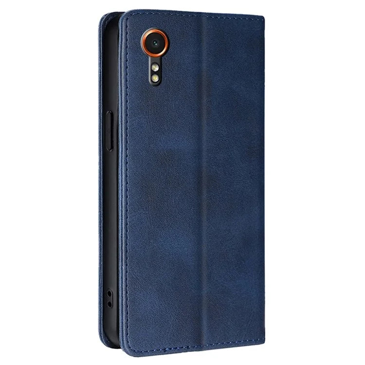 For Samsung Galaxy Xcover7 Case Stand Wallet Leather Phone Cover with Magnetic Closure