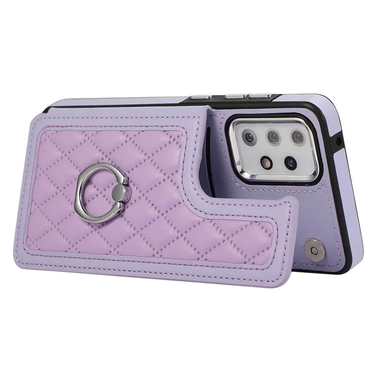 For Samsung Galaxy A52 4G / A52 5G / A52s 5G Case Card Slots PU Leather+TPU Cover with Long Strap
