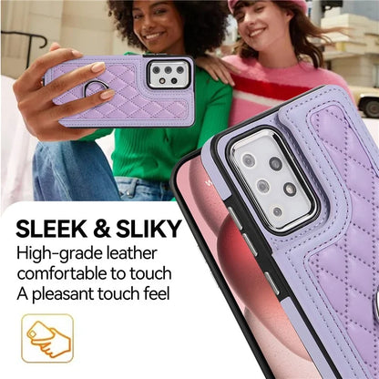 For Samsung Galaxy A52 4G / A52 5G / A52s 5G Case Card Slots PU Leather+TPU Cover with Long Strap