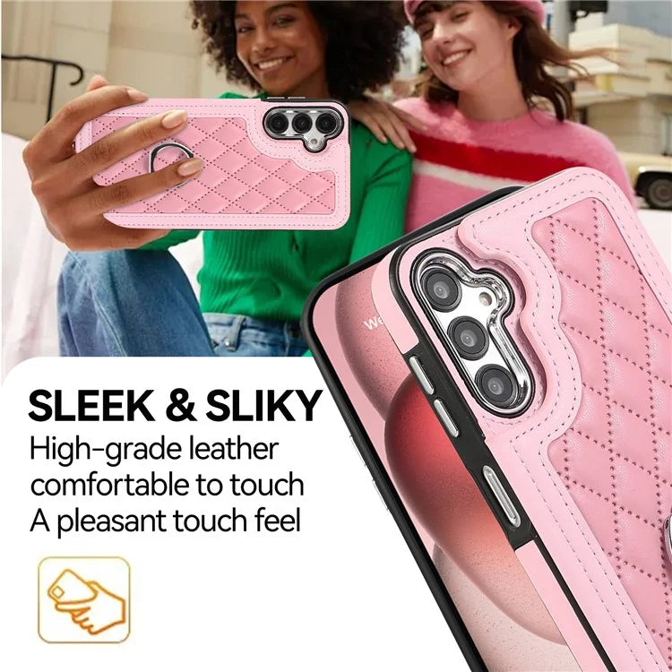 For Samsung Galaxy A54 5G Anti-Scratch Phone Case Pattern Printing TPU+PU Leather Stand Shell