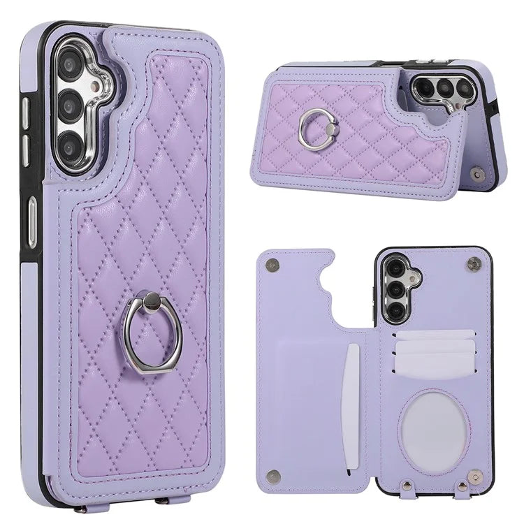 For Samsung Galaxy A54 5G Anti-Scratch Phone Case Pattern Printing TPU+PU Leather Stand Shell