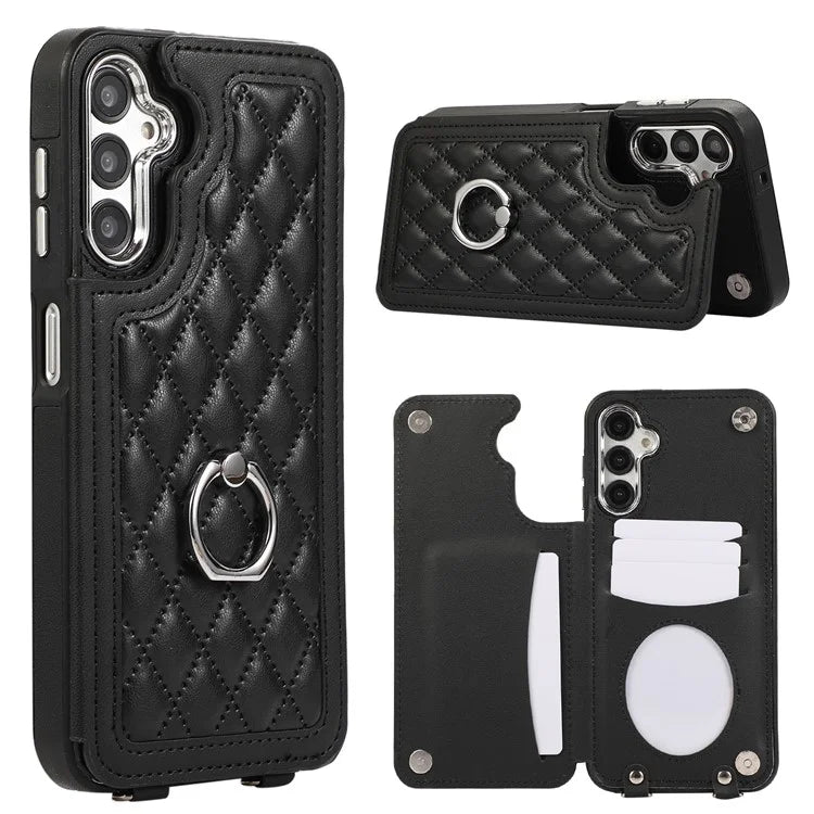 For Samsung Galaxy A54 5G Anti-Scratch Phone Case Pattern Printing TPU+PU Leather Stand Shell