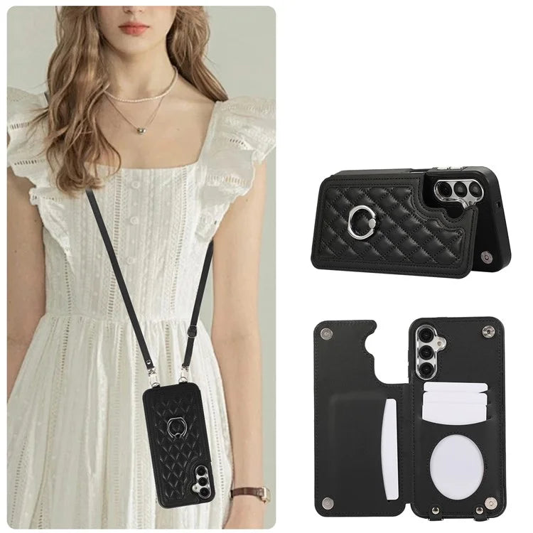 For Samsung Galaxy A54 5G Anti-Scratch Phone Case Pattern Printing TPU+PU Leather Stand Shell