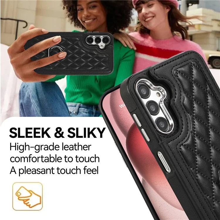 For Samsung Galaxy A54 5G Anti-Scratch Phone Case Pattern Printing TPU+PU Leather Stand Shell