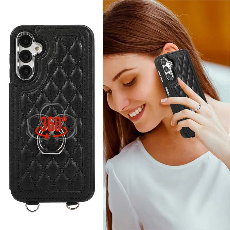 For Samsung Galaxy A54 5G Anti-Scratch Phone Case Pattern Printing TPU+PU Leather Stand Shell