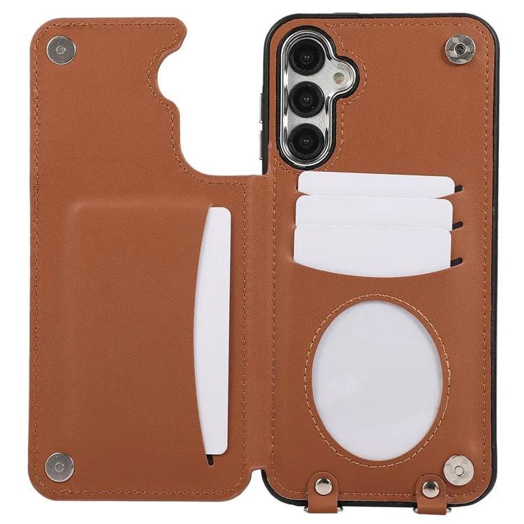 For Samsung Galaxy A54 5G Anti-Scratch Phone Case Pattern Printing TPU+PU Leather Stand Shell