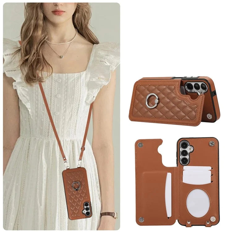 For Samsung Galaxy A54 5G Anti-Scratch Phone Case Pattern Printing TPU+PU Leather Stand Shell