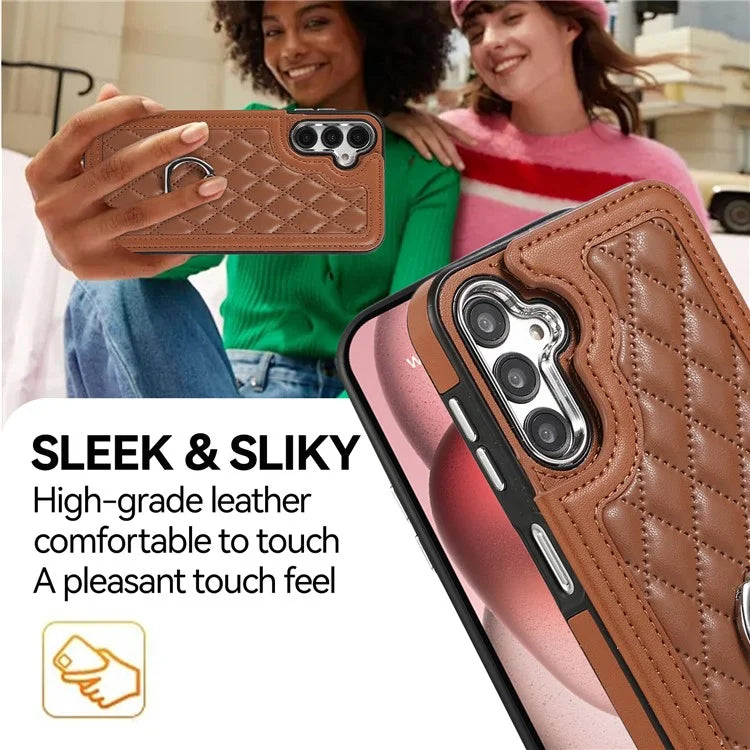 For Samsung Galaxy A54 5G Anti-Scratch Phone Case Pattern Printing TPU+PU Leather Stand Shell