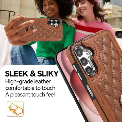 For Samsung Galaxy A54 5G Anti-Scratch Phone Case Pattern Printing TPU+PU Leather Stand Shell