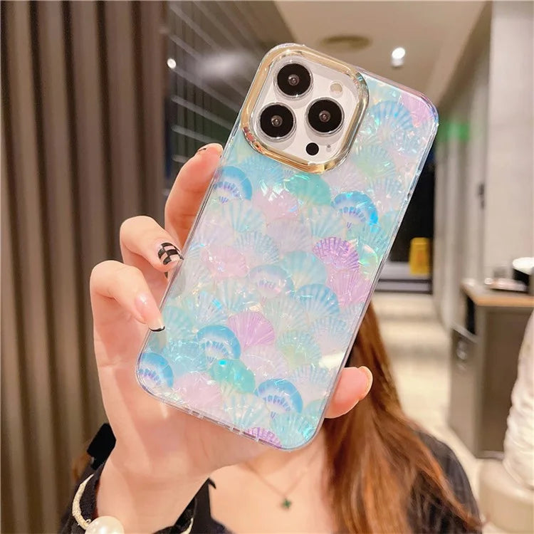 For iPhone 13 Pro Case Electroplating Lens Frame PC+TPU IMD Phone Cover