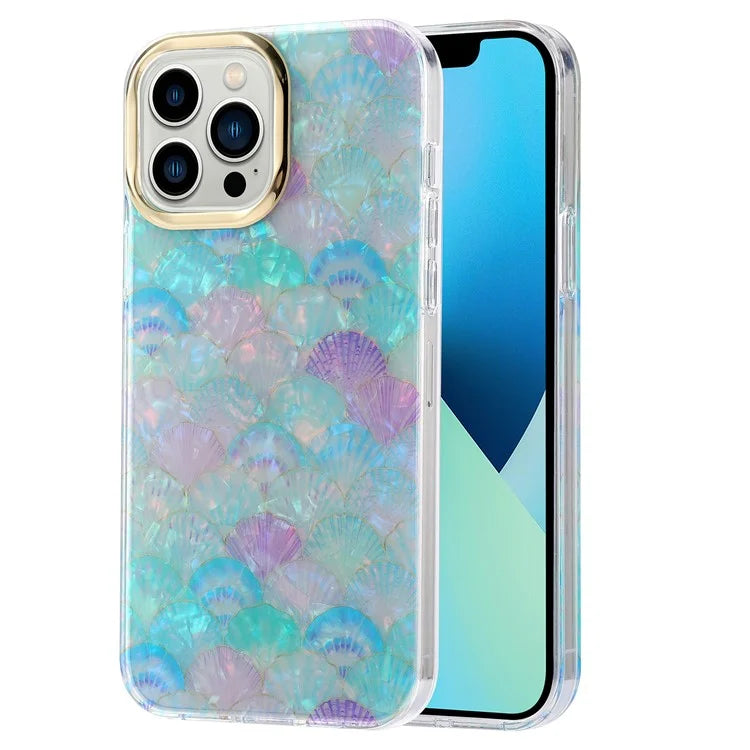 For iPhone 13 Pro Max Case Shockproof PC+TPU IMD Pattern Phone Cover