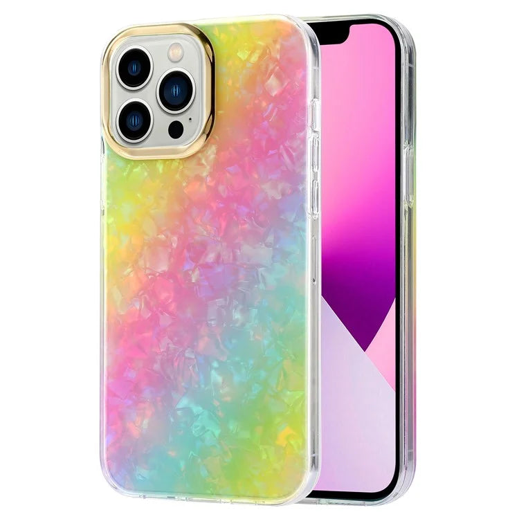 For iPhone 13 Pro Max Case Shockproof PC+TPU IMD Pattern Phone Cover