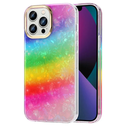 For iPhone 13 Pro Max Case Shockproof PC+TPU IMD Pattern Phone Cover
