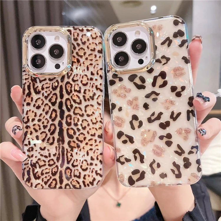 For iPhone 14 Pro Case IMD Pattern PC+TPU Phone Cover with Electroplating Lens Frame