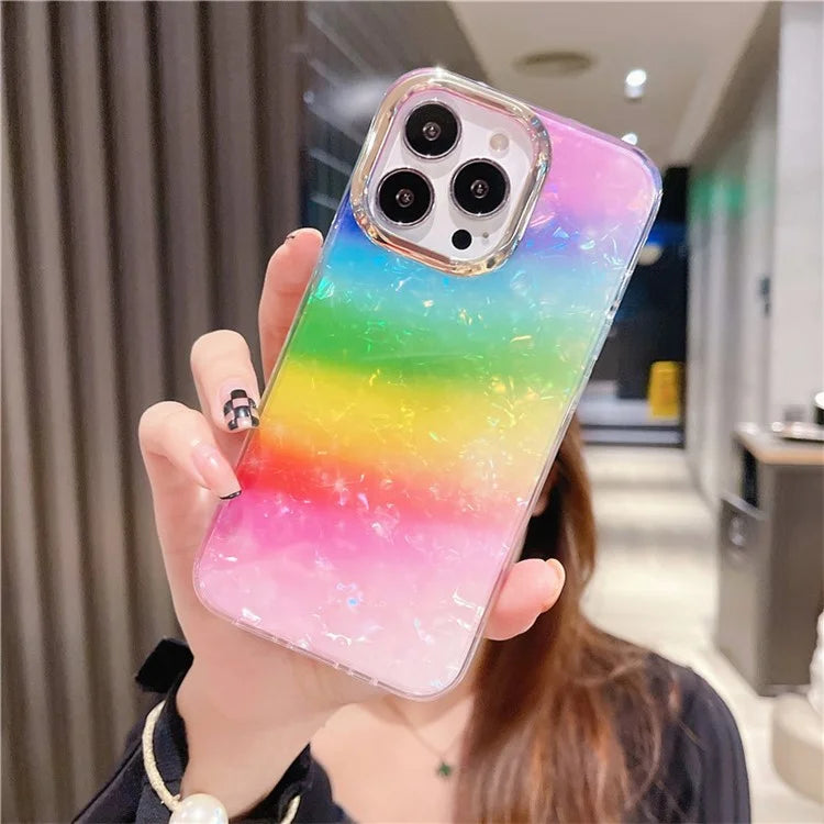 For iPhone 15 Pro Max Protective Case IMD PC+TPU Cover with Electroplating Lens Frame