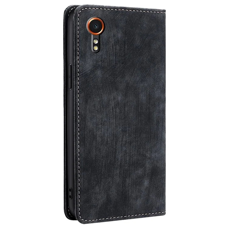 For Samsung Galaxy Xcover7 Case RFID Blocking Wallet PU Leather Stand Phone Cover
