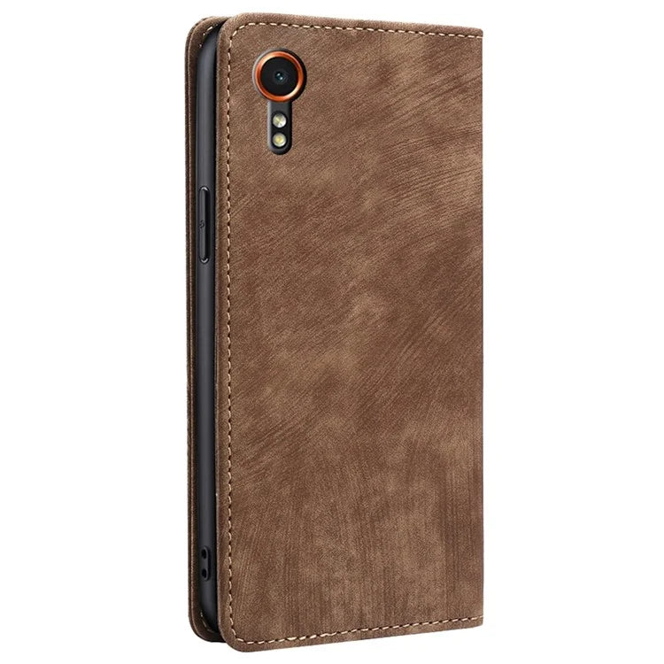 For Samsung Galaxy Xcover7 Case RFID Blocking Wallet PU Leather Stand Phone Cover
