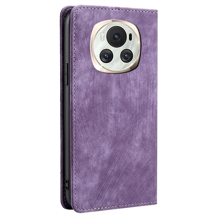 For Honor Magic6 5G Phone Case RFID Blocking Card Holder Leather Folio Flip Cover