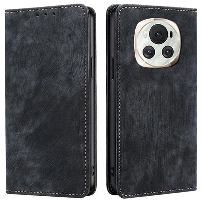 For Honor Magic6 5G Phone Case RFID Blocking Card Holder Leather Folio Flip Cover